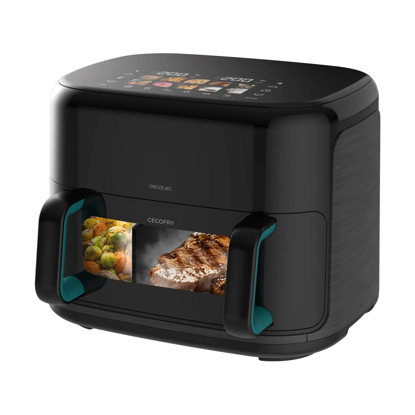 Cecotec Double hot air fryer | Cecofry&Grill Smokin'Prime 11000 | Power 2800 W | Capacity 11 L | Black
