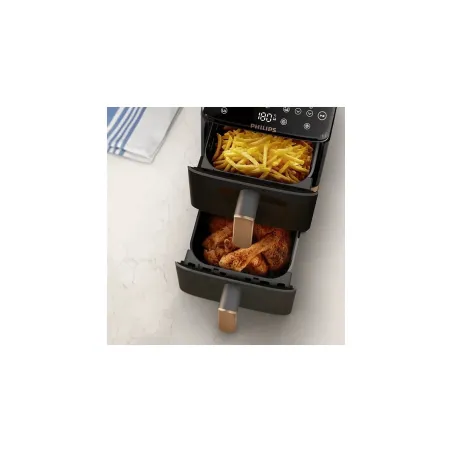 Philips Airfryer, Dual Basket | NA462/80 4000 Series | Capacity 10 L | Power 2750 W | RapidAir | Silk White/Beige