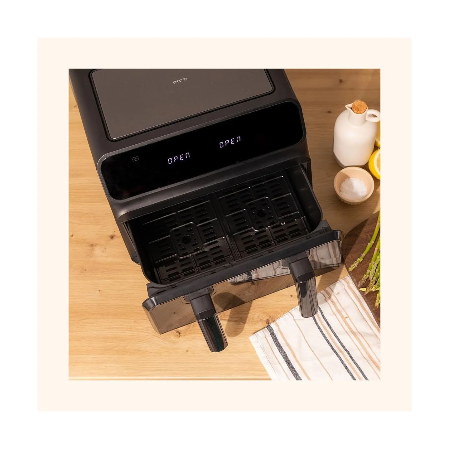 Cecotec Double hot air fryer | Cecofry Advance 9000 Window | Power 2200 W | Capacity 9 L | Black