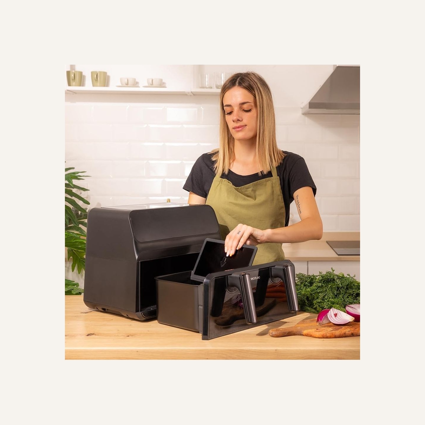 Cecotec Double hot air fryer | Cecofry Advance 9000 Window | Power 2200 W | Capacity 9 L | Black
