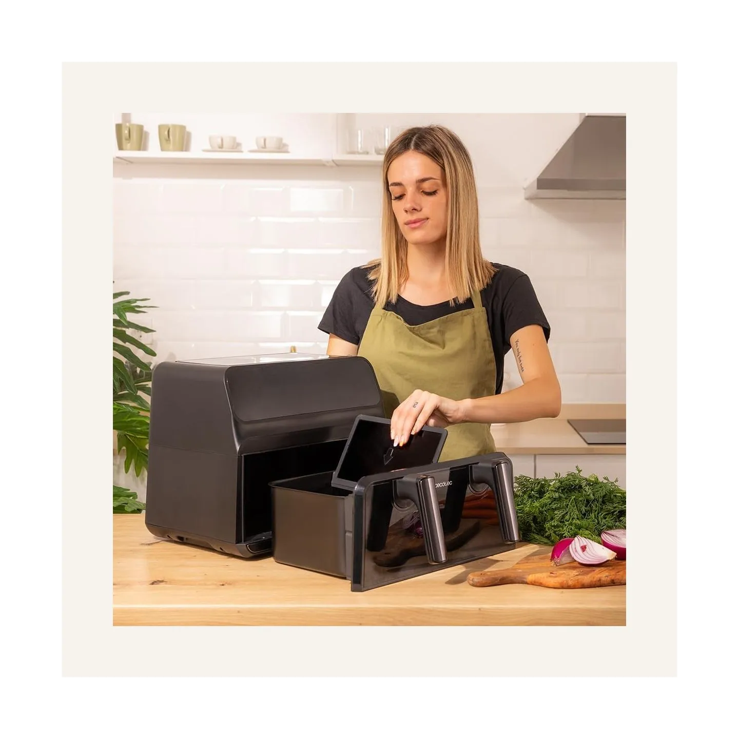 Cecotec Double hot air fryer | Cecofry Advance 9000 Window | Power 2200 W | Capacity 9 L | Black