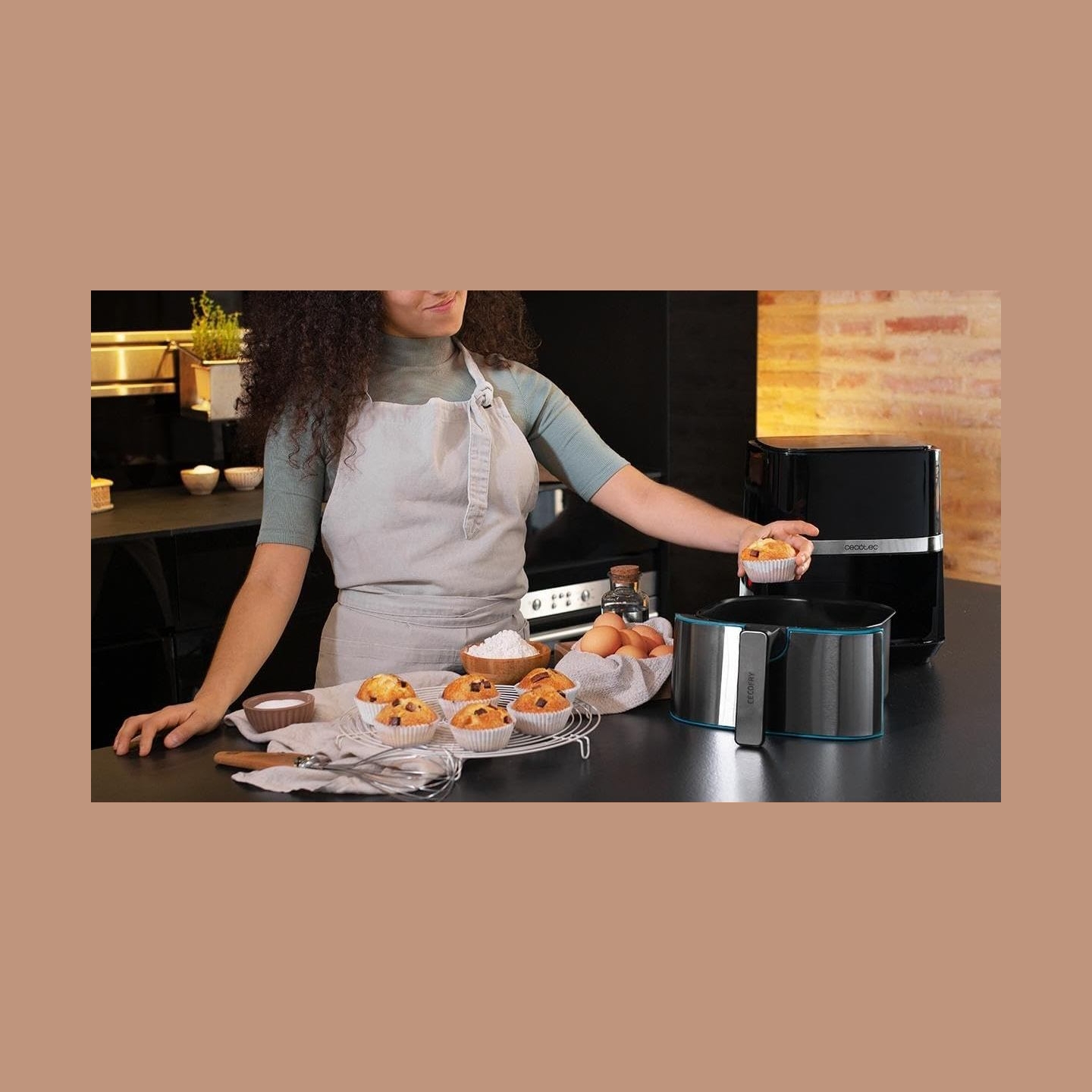Cecotec Hot air fryer | Cecofry Full InoxBlack 5500 Pro | Power 1700 W | Capacity 5.5 L | Black inox/Black