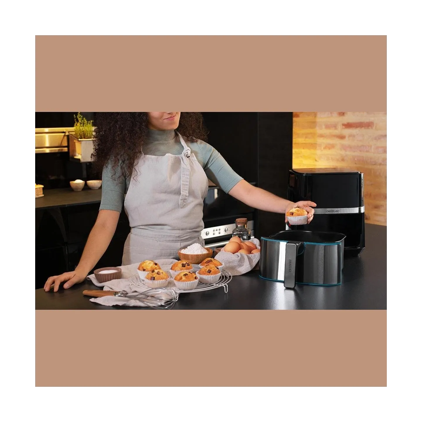 Cecotec Hot air fryer | Cecofry Full InoxBlack 5500 Pro | Power 1700 W | Capacity 5.5 L | Black inox/Black