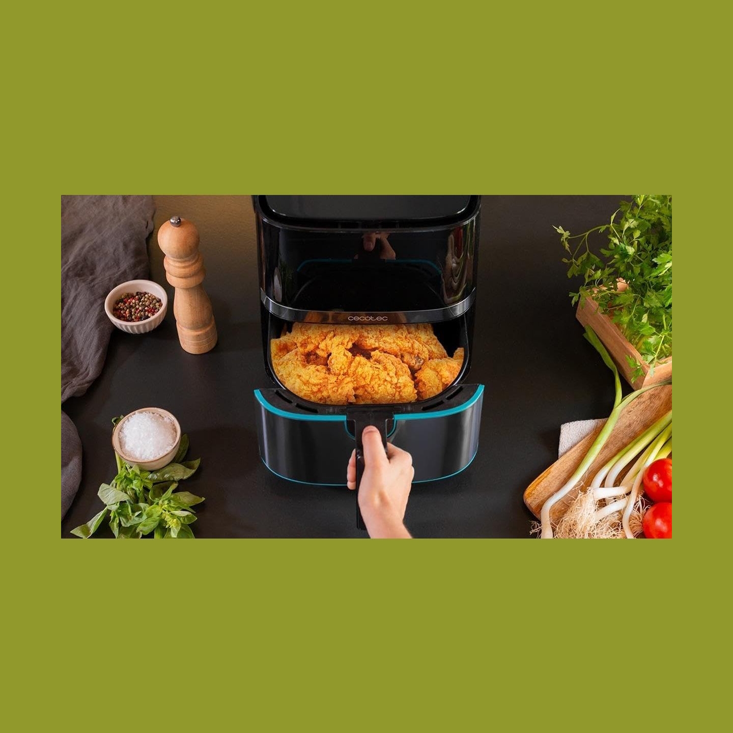 Cecotec Hot air fryer | Cecofry Full InoxBlack 5500 Pro | Power 1700 W | Capacity 5.5 L | Black inox/Black