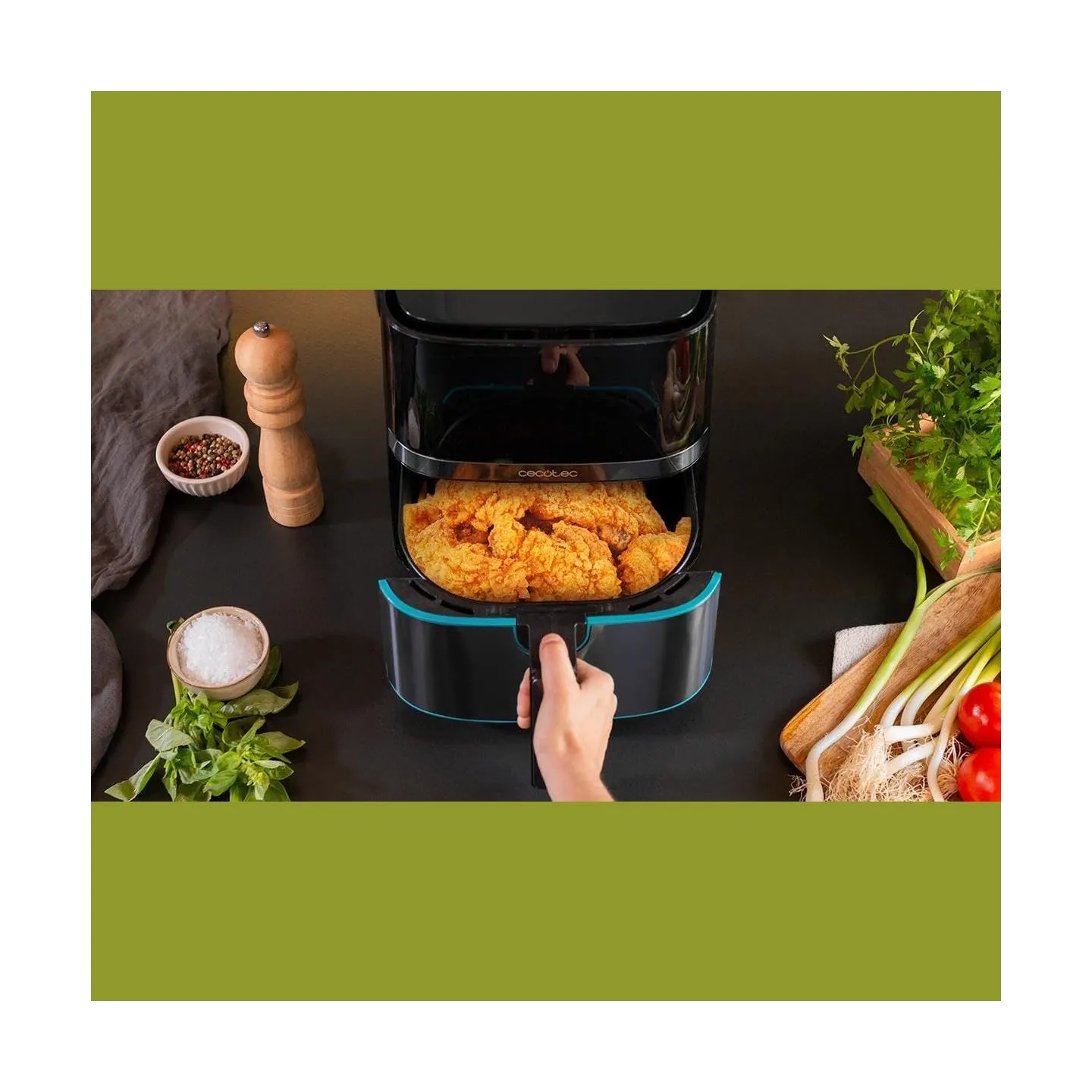 Cecotec Hot air fryer | Cecofry Full InoxBlack 5500 Pro | Power 1700 W | Capacity 5.5 L | Black inox/Black