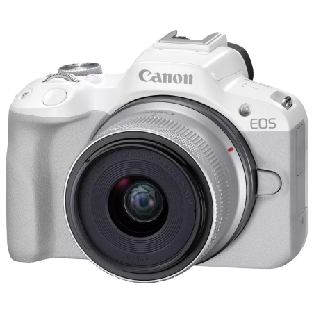 Canon | EOS R50 WH + RF-S 18-45mm F4.5-6.3 IS STM (SIP) | Megapixel 24.2 MP | Image stabilizer | ISO sensitivity (max) 32000 | D
