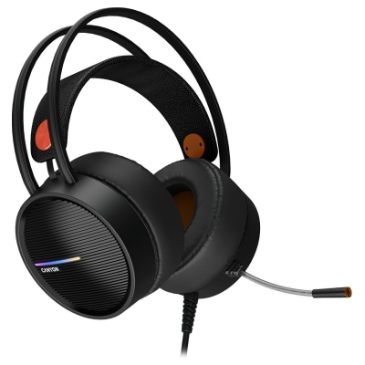 Canyon INTERCEPTOR GH-8A, Gaming headset 3.5mm jack plus USB connector for LED backlight, adjustable microphone and volume contr