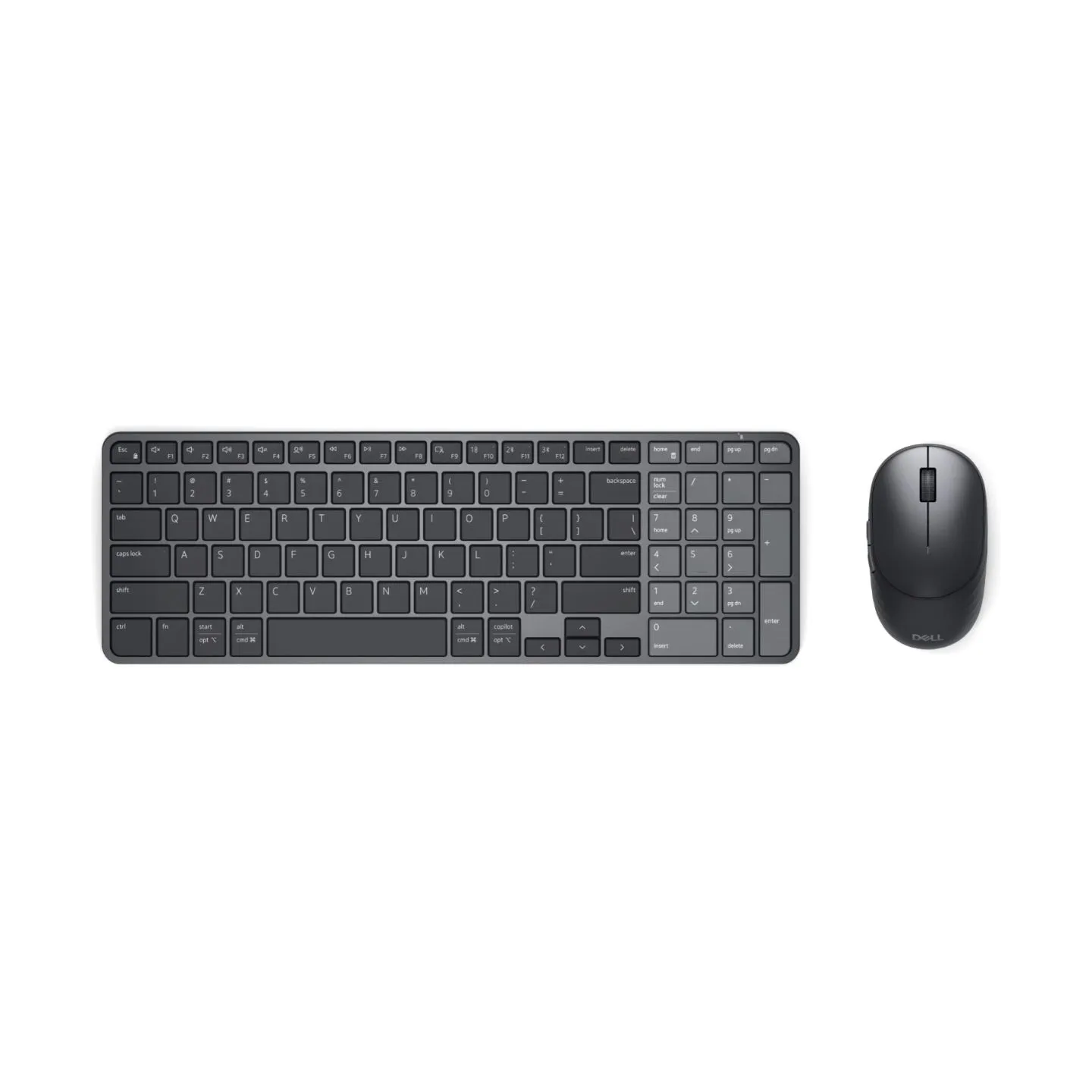 Dell Pro 7 Rechargeable Compact Keyboard and Mouse - KM746 | Keyboard and Mouse Set | Wireless | Bluetooth | US International | 