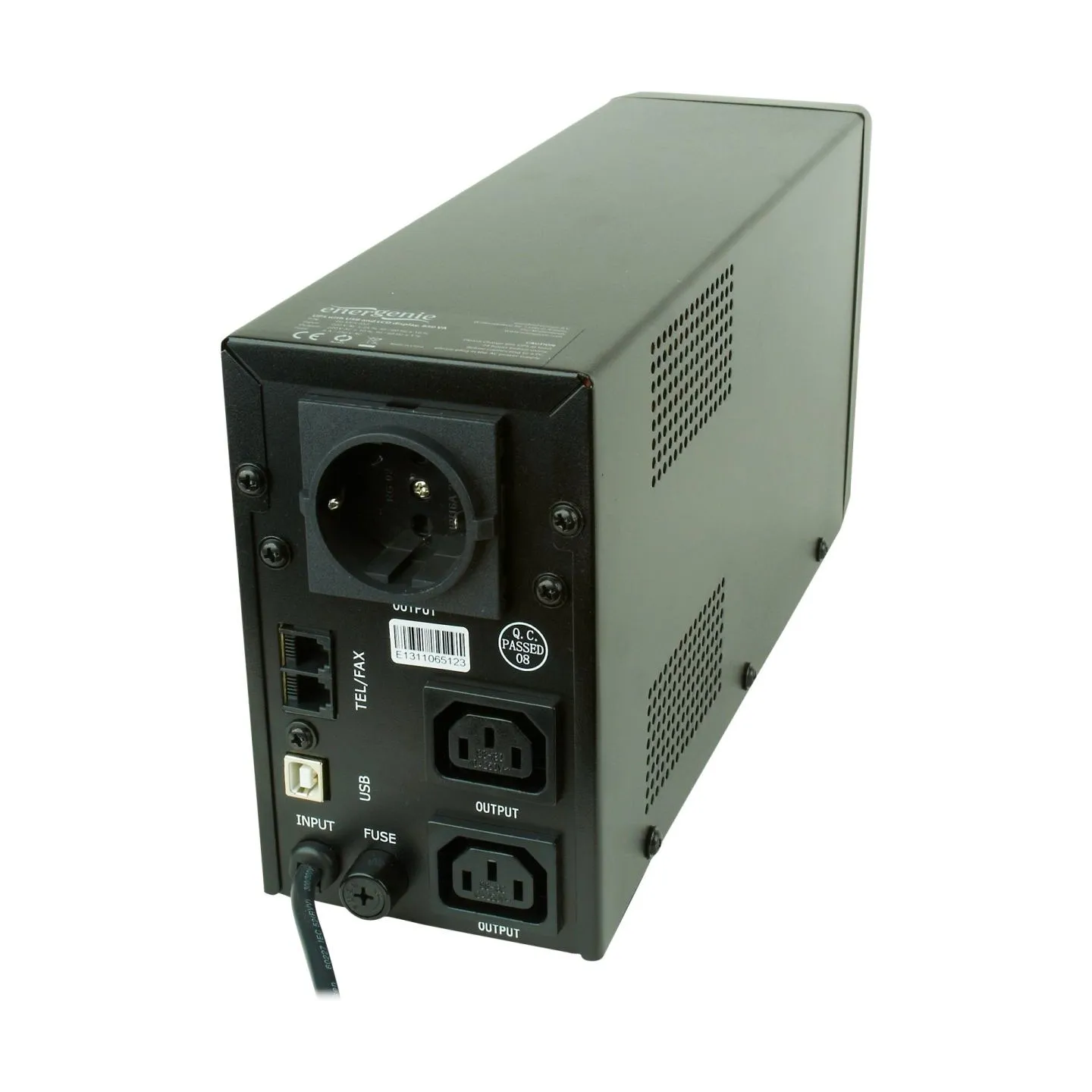Energenie | UPS with USB and LCD display, Black | 850 VA | 220 V