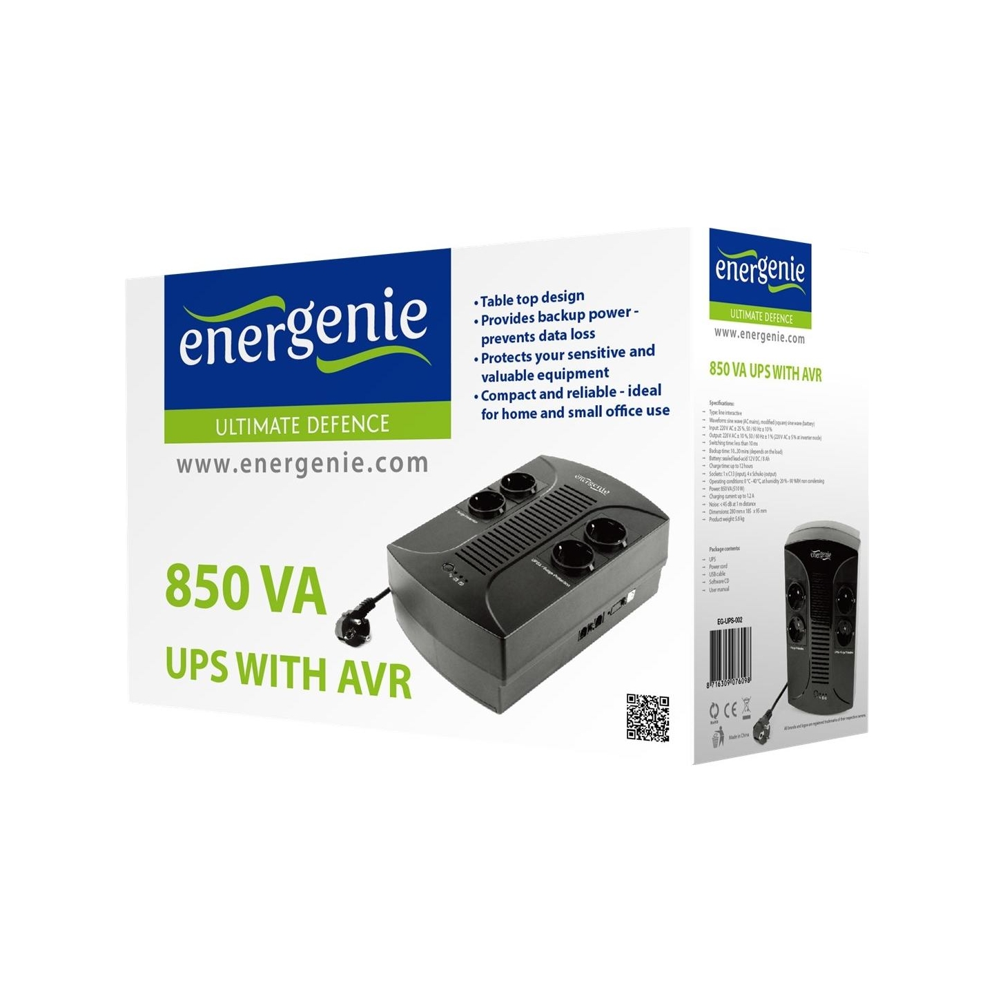 Energenie | UPS with AVR | 850 VA | 220 V