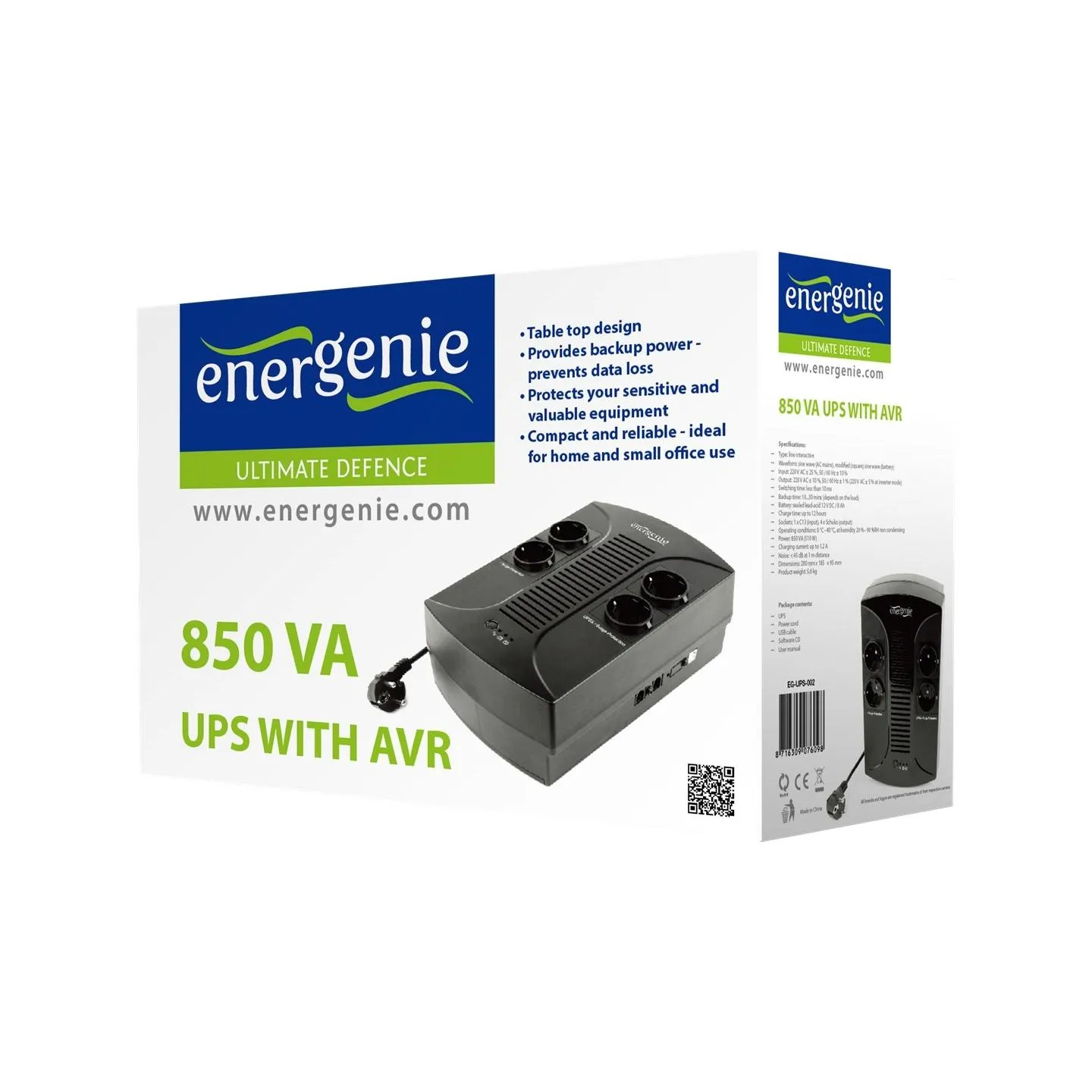 Energenie | UPS with AVR | 850 VA | 220 V
