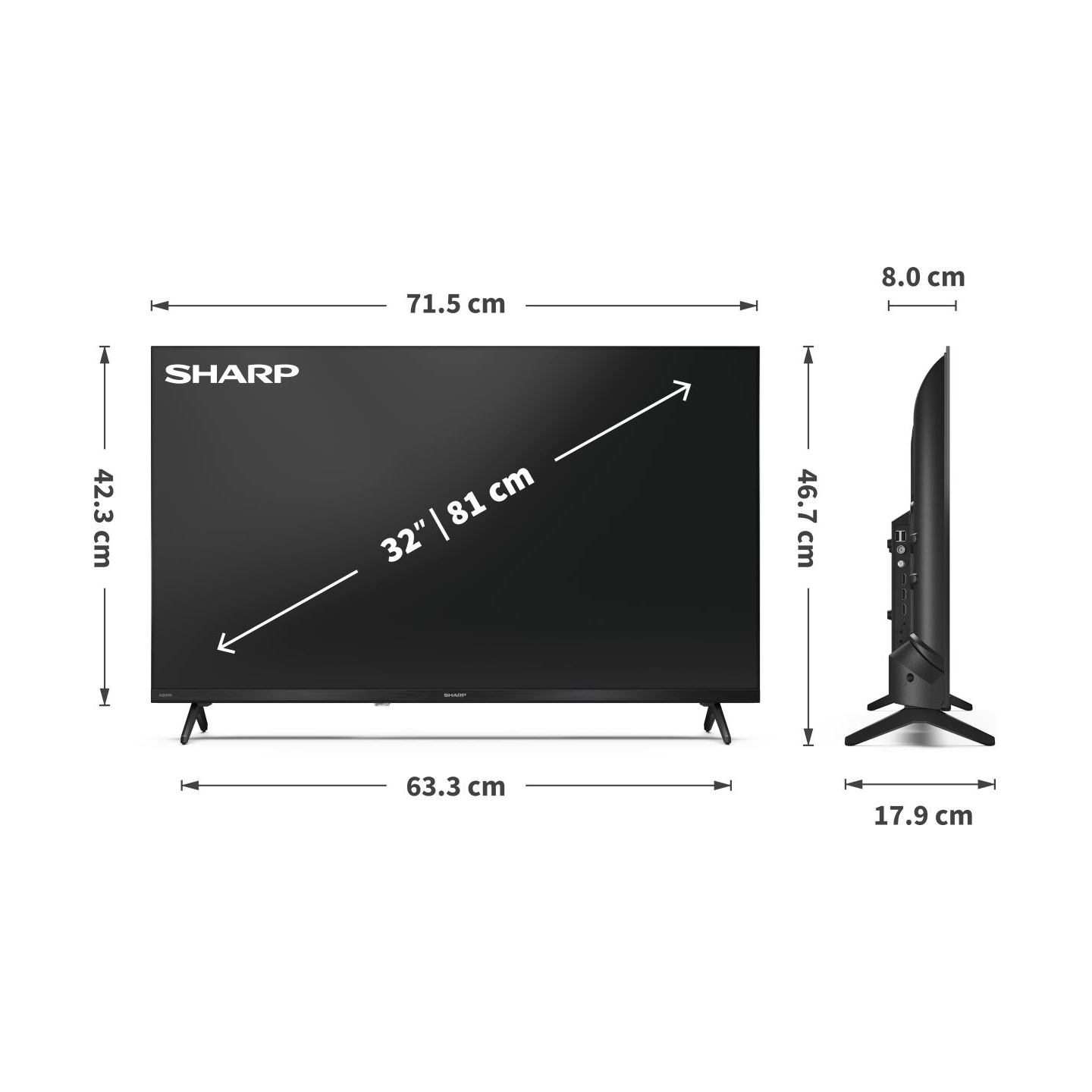 Sharp | 32HF3265E | 32 | Smart TV | Google TV