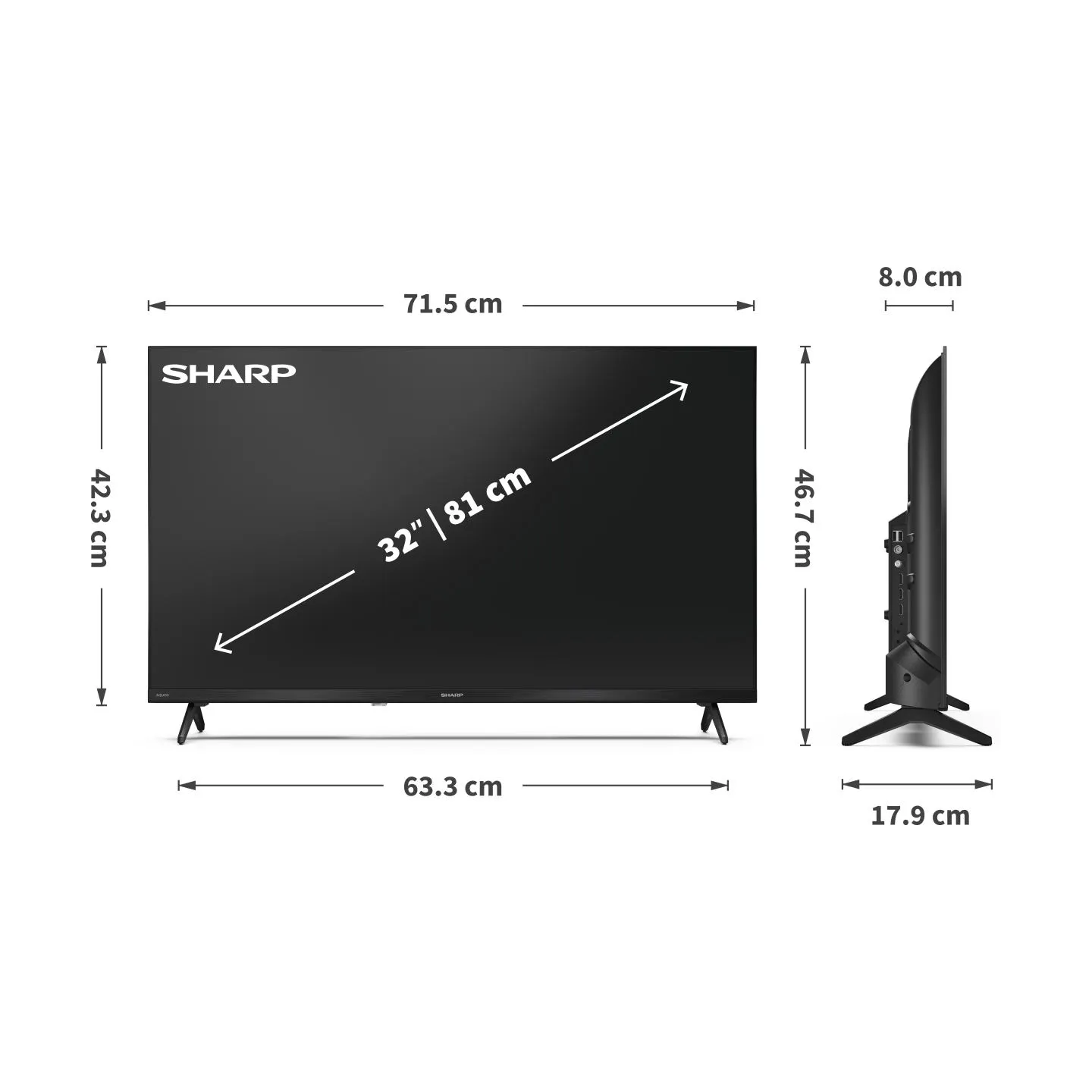 Sharp | 32HF3265E | 32 | Smart TV | Google TV