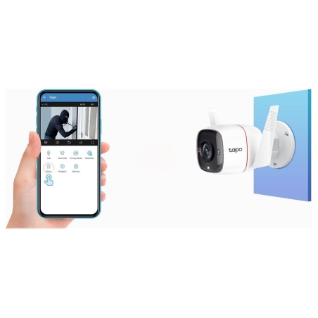 Tp-Link | Outdoor Security Wi-Fi Camera | TC65 | Bullet | 3 MP | 3.89 mm/F2.2 | H.264 | Micro SD, Max. 128GB