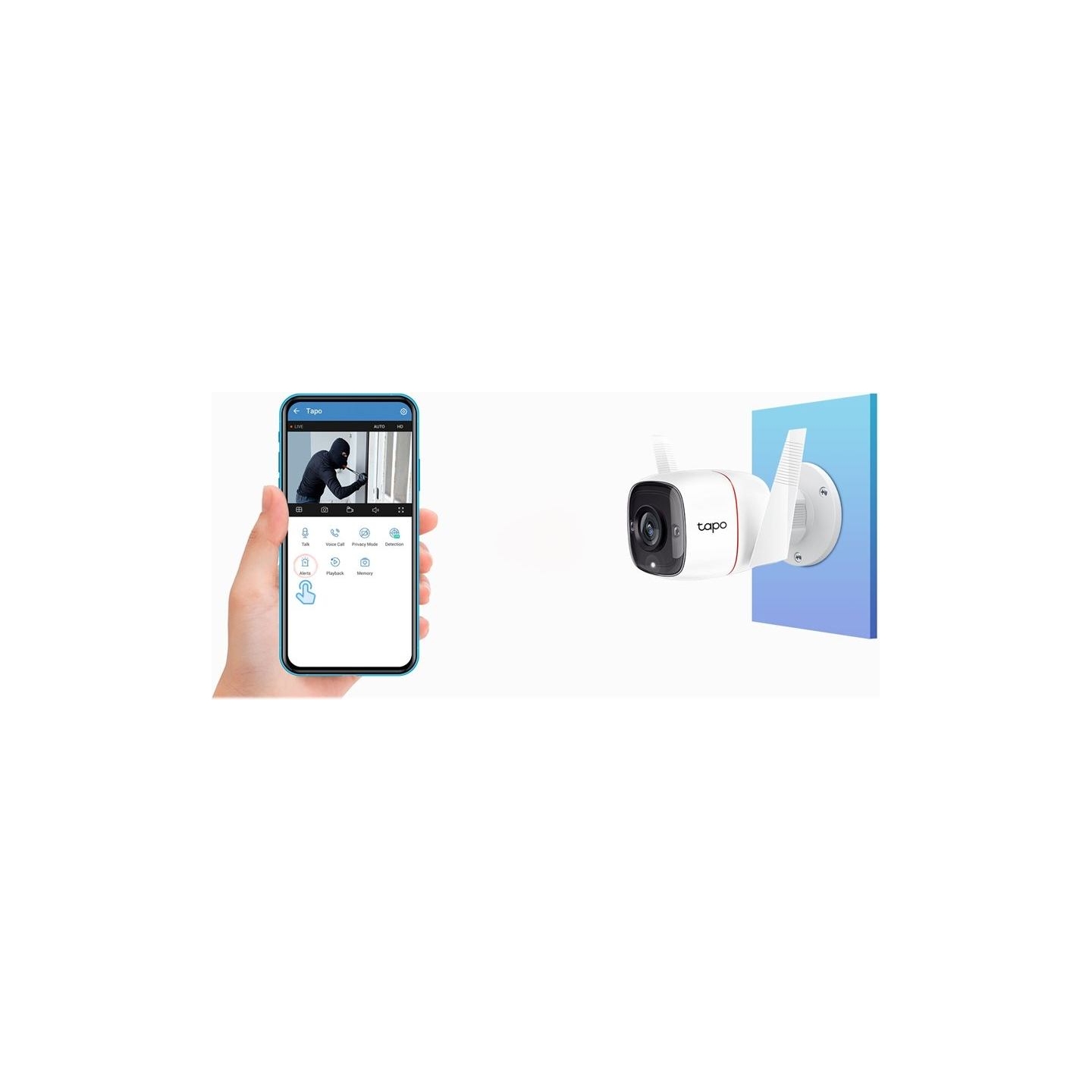 Tp-Link | Outdoor Security Wi-Fi Camera | TC65 | Bullet | 3 MP | 3.89 mm/F2.2 | H.264 | Micro SD, Max. 128GB