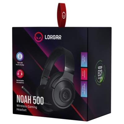 Lorgar Noah 500, Wireless Gaming headset with microphone, JL7006, BT 5.3, battery life up to 58 h (1000mAh), USB (C) charging ca