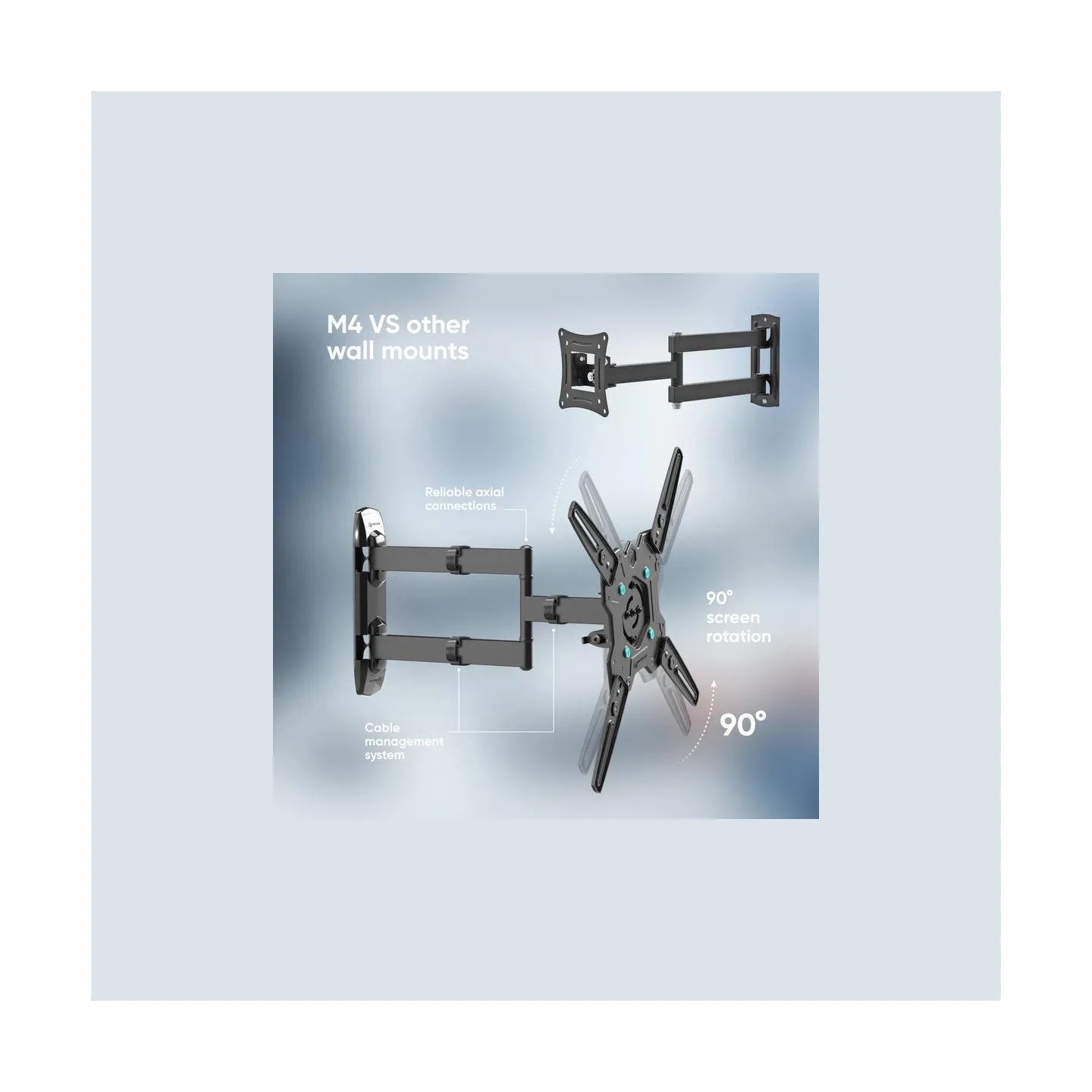 Onkron TV SET ACC WALL MOUNT /32-65"/BLACK M4R-B ONKRON
