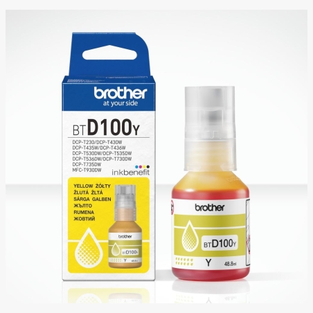 Brother BTD100Y YELLOW INK BOTTLE - 5,000 PAGES