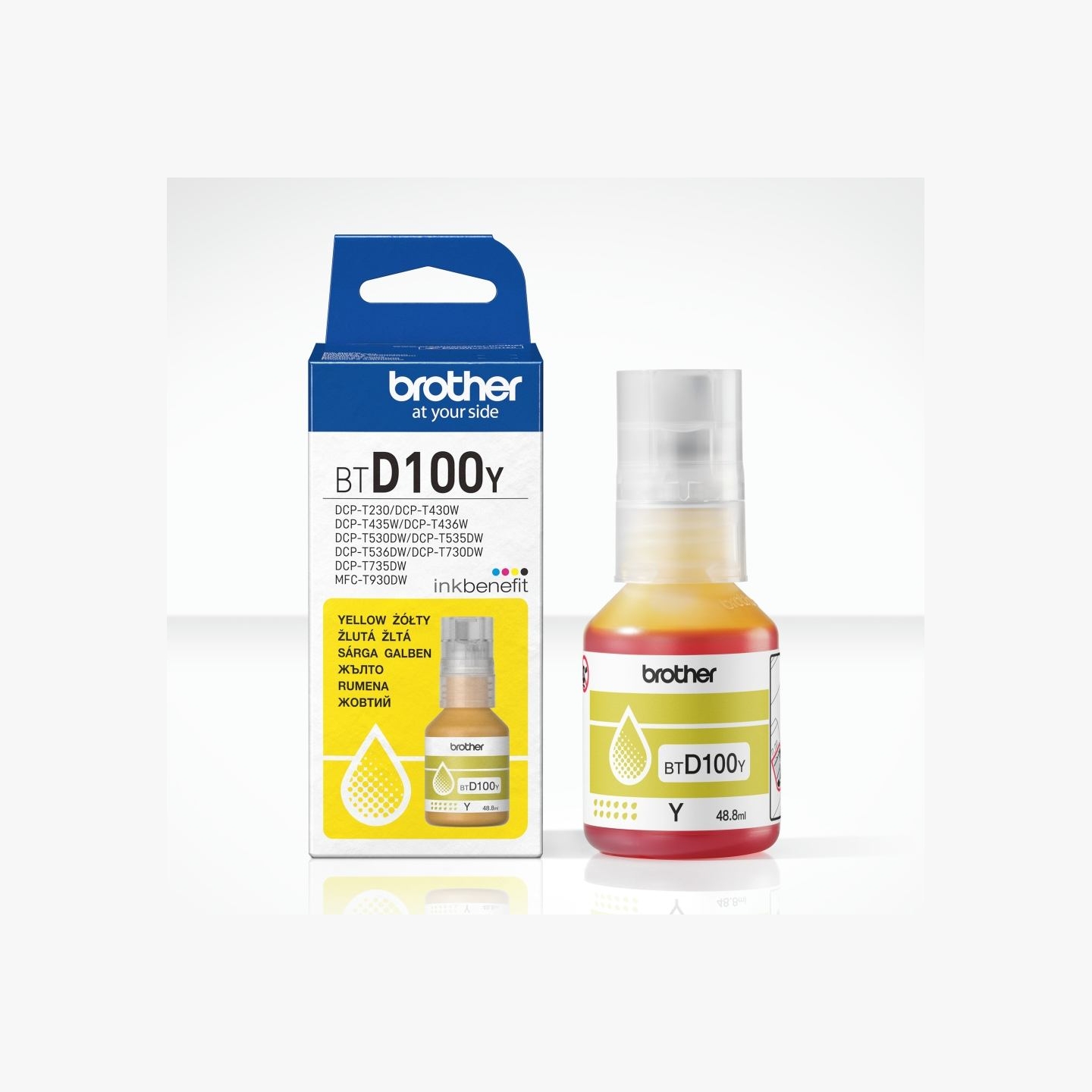 Brother BTD100Y YELLOW INK BOTTLE - 5,000 PAGES