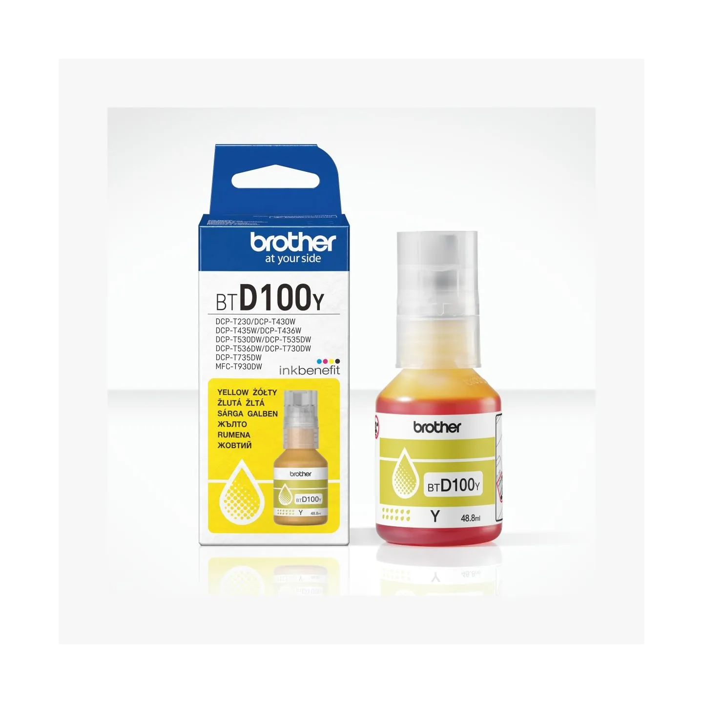 Brother BTD100Y YELLOW INK BOTTLE - 5,000 PAGES