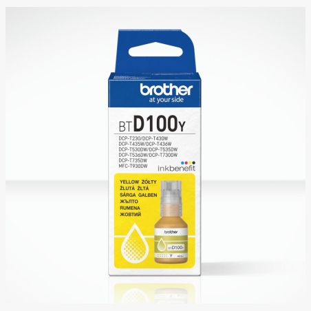 Brother BTD100Y YELLOW INK BOTTLE - 5,000 PAGES