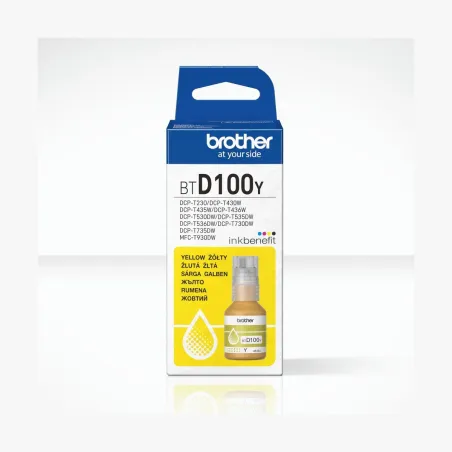 Brother BTD100Y YELLOW INK BOTTLE - 5,000 PAGES