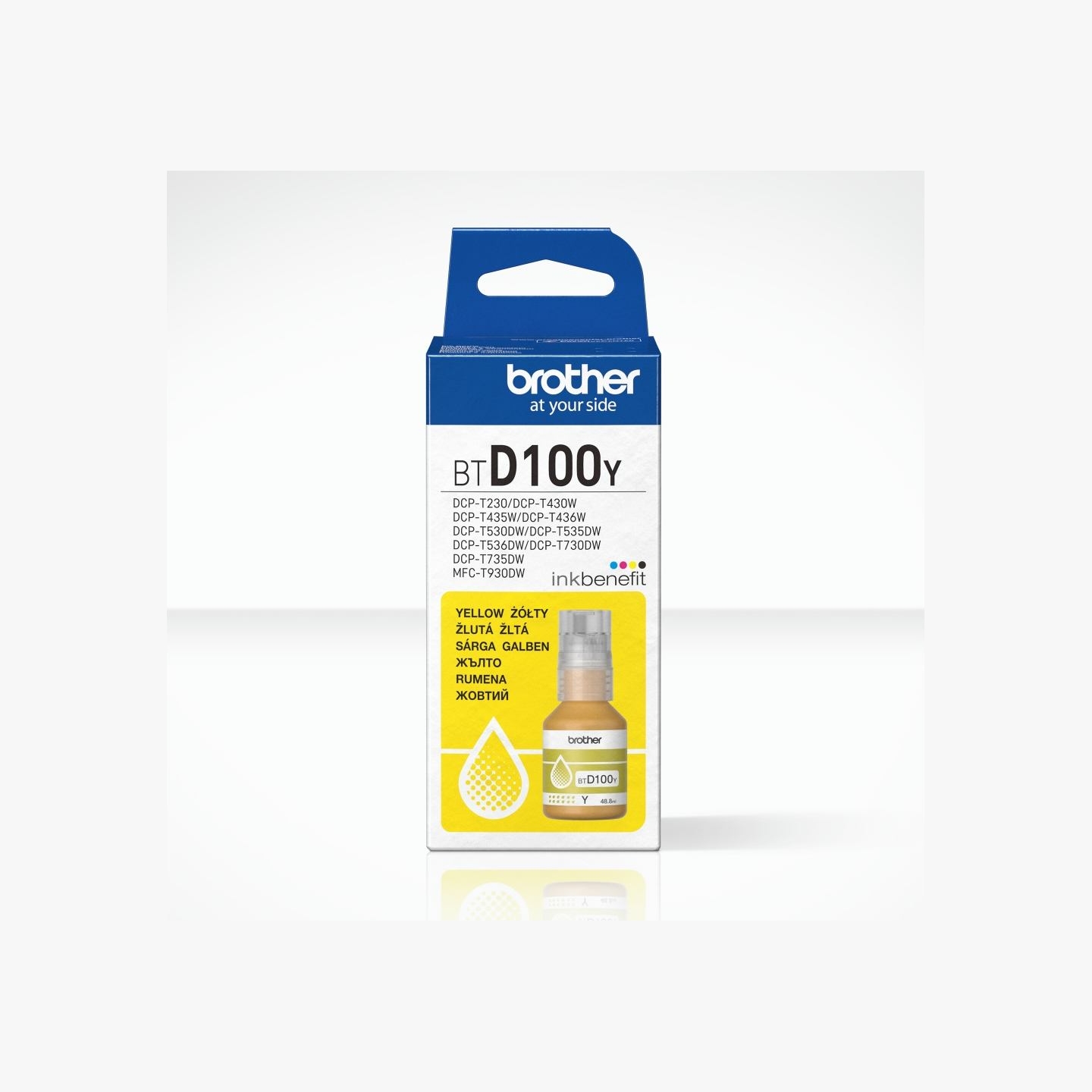 Brother BTD100Y YELLOW INK BOTTLE - 5,000 PAGES