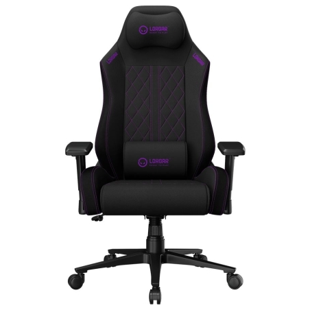 Lorgar CHA41, Ergonomic Gaming Chair Advanced, premium anti-stain fabric, Black/purple