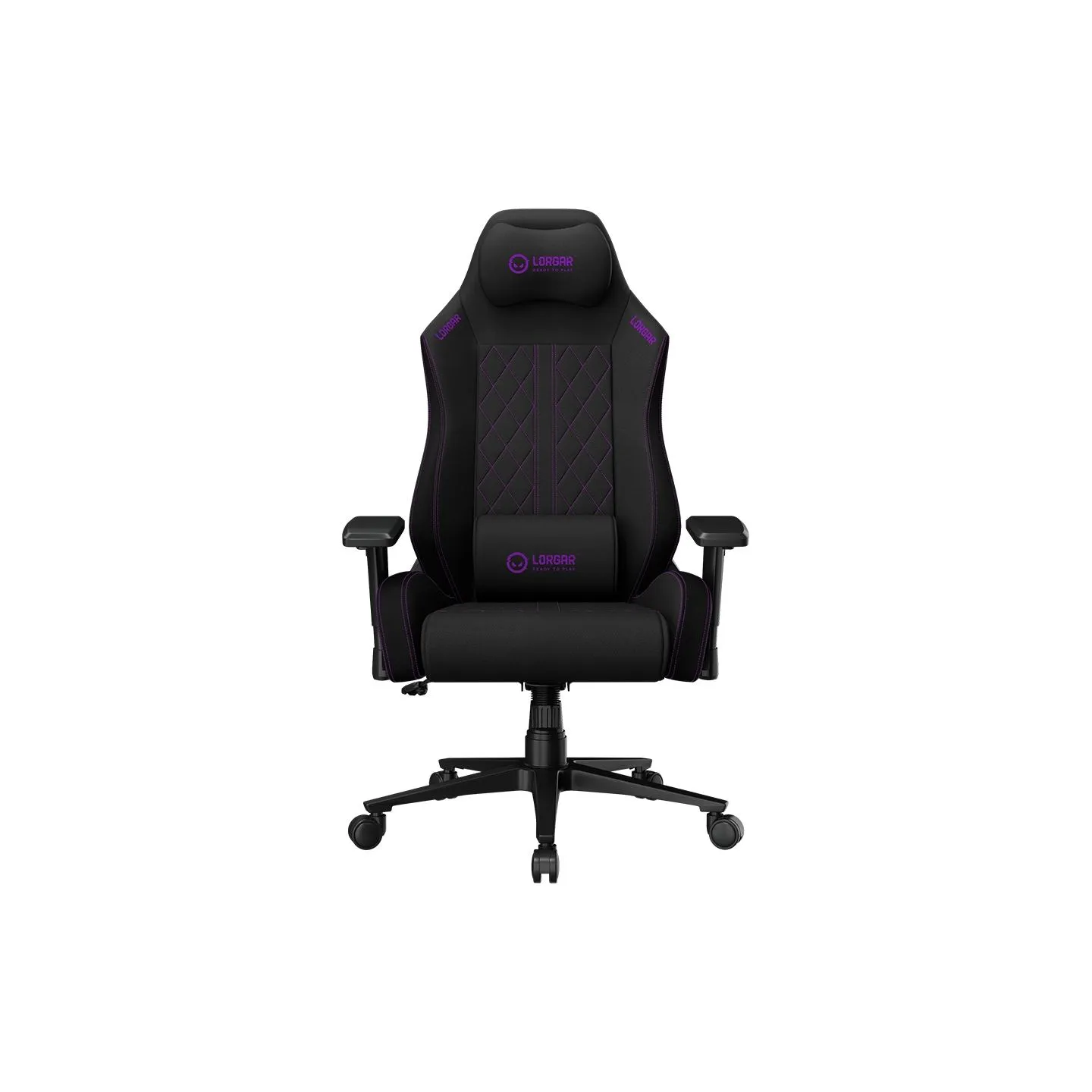 Lorgar CHA41, Ergonomic Gaming Chair Advanced, premium anti-stain fabric, Black/purple