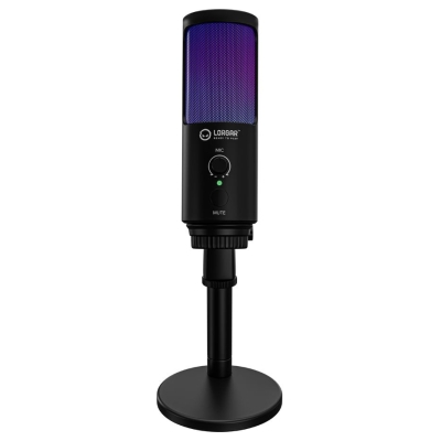 Lorgar SMP40, RGB Microphone with external mute button and metal stand, Black
