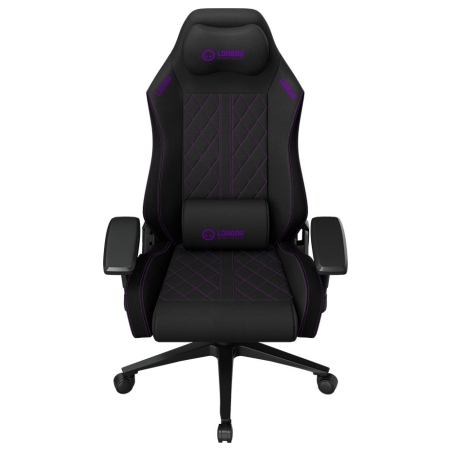 Lorgar CHA41, Ergonomic Gaming Chair Advanced, premium anti-stain fabric, Black/purple