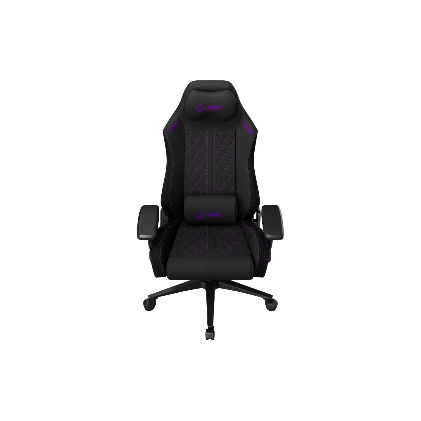 Lorgar CHA41, Ergonomic Gaming Chair Advanced, premium anti-stain fabric, Black/purple