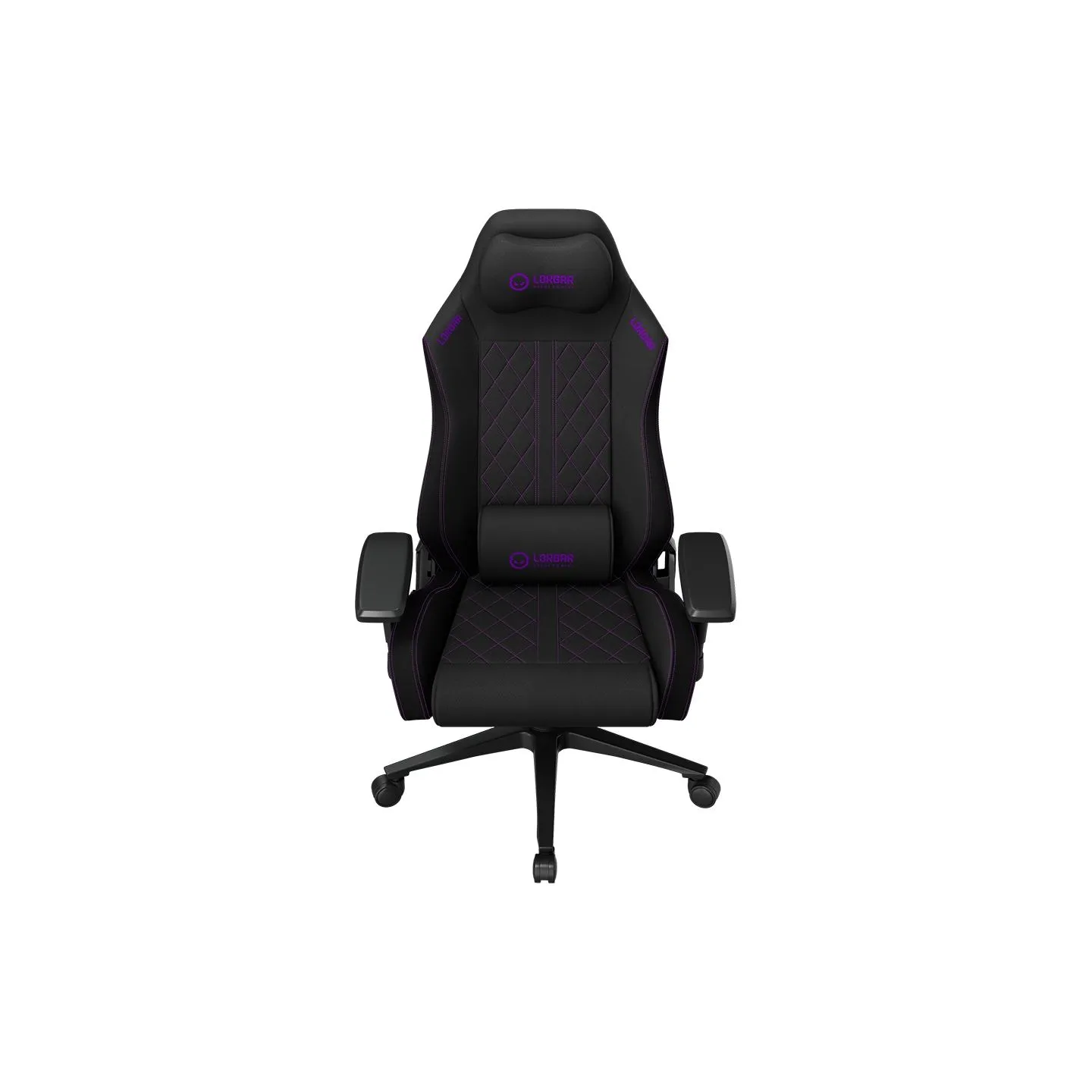 Lorgar CHA41, Ergonomic Gaming Chair Advanced, premium anti-stain fabric, Black/purple