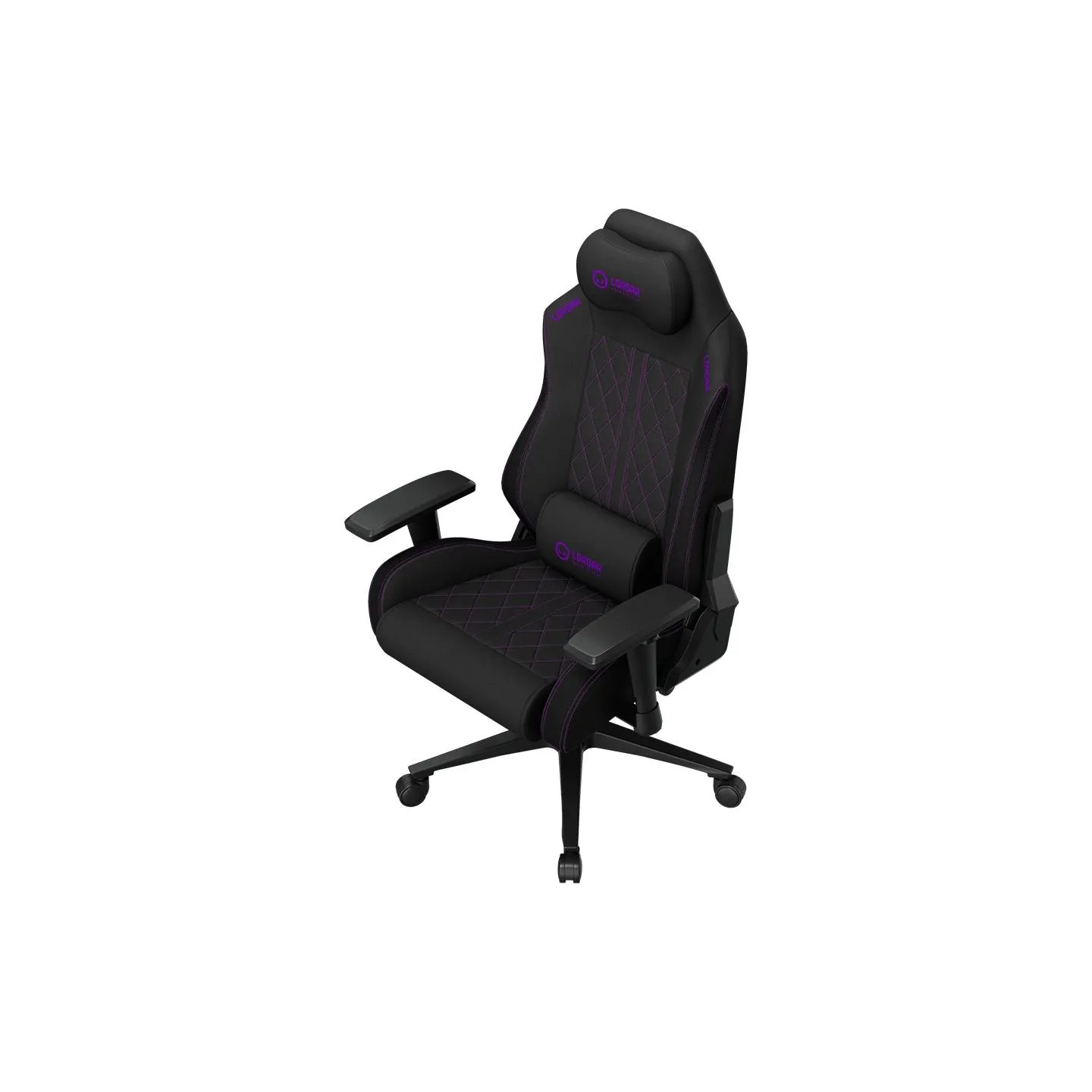Lorgar CHA41, Ergonomic Gaming Chair Advanced, premium anti-stain fabric, Black/purple