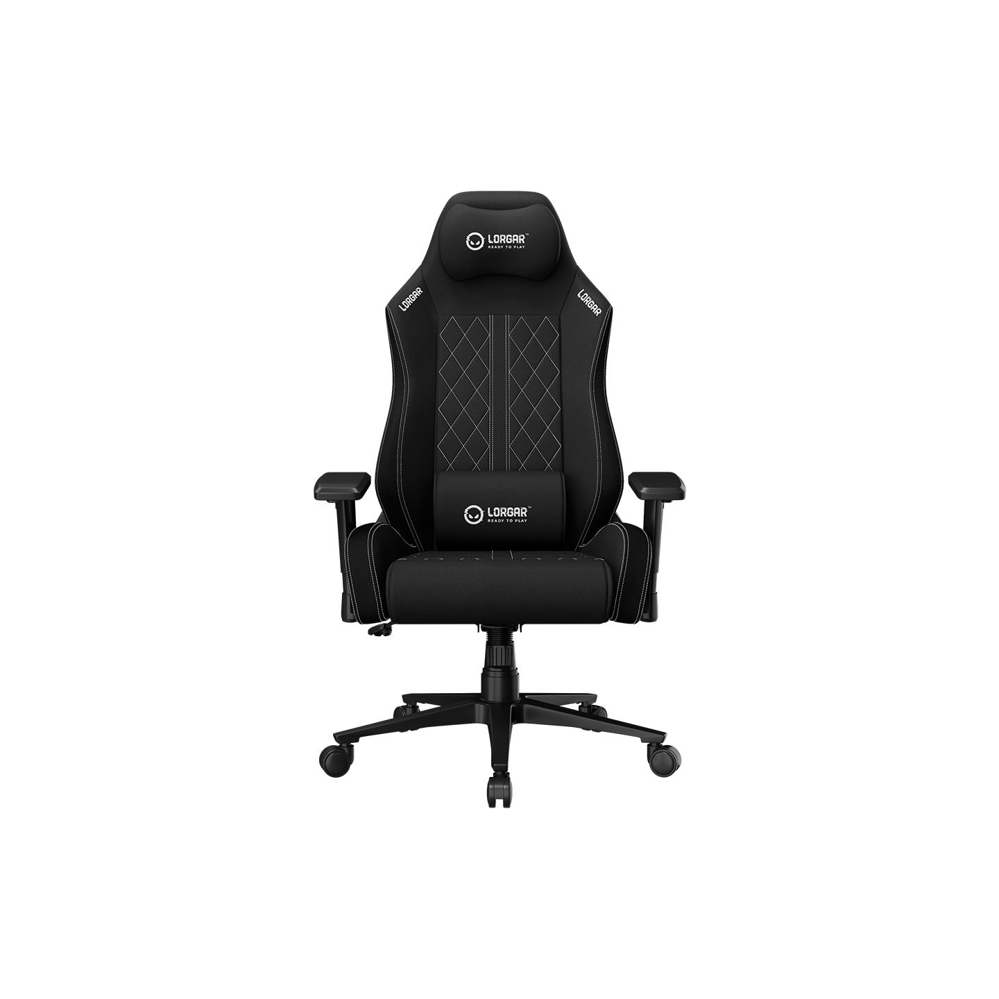 Lorgar CHA41, Ergonomic Gaming Chair Advanced, premium anti-stain fabric, Black/white