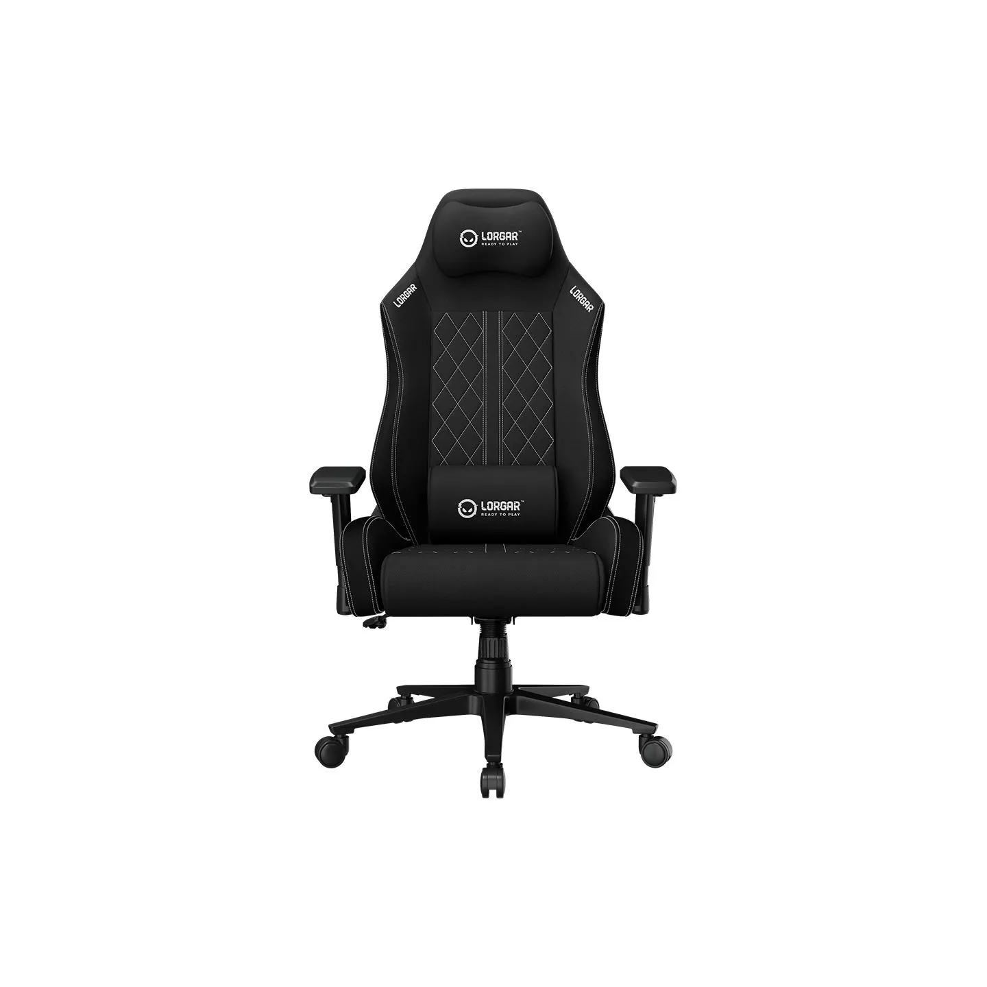 Lorgar CHA41, Ergonomic Gaming Chair Advanced, premium anti-stain fabric, Black/white