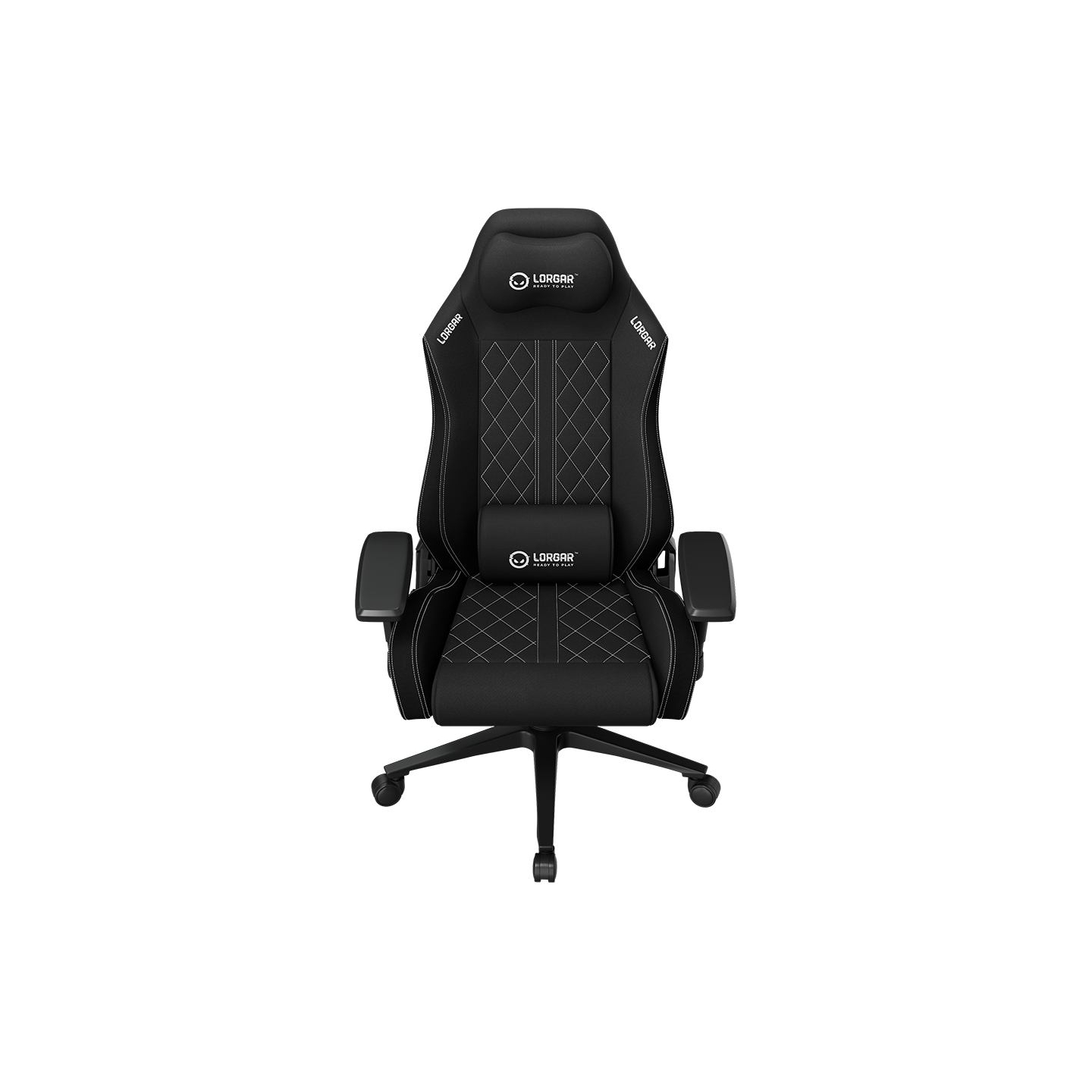 Lorgar CHA41, Ergonomic Gaming Chair Advanced, premium anti-stain fabric, Black/white