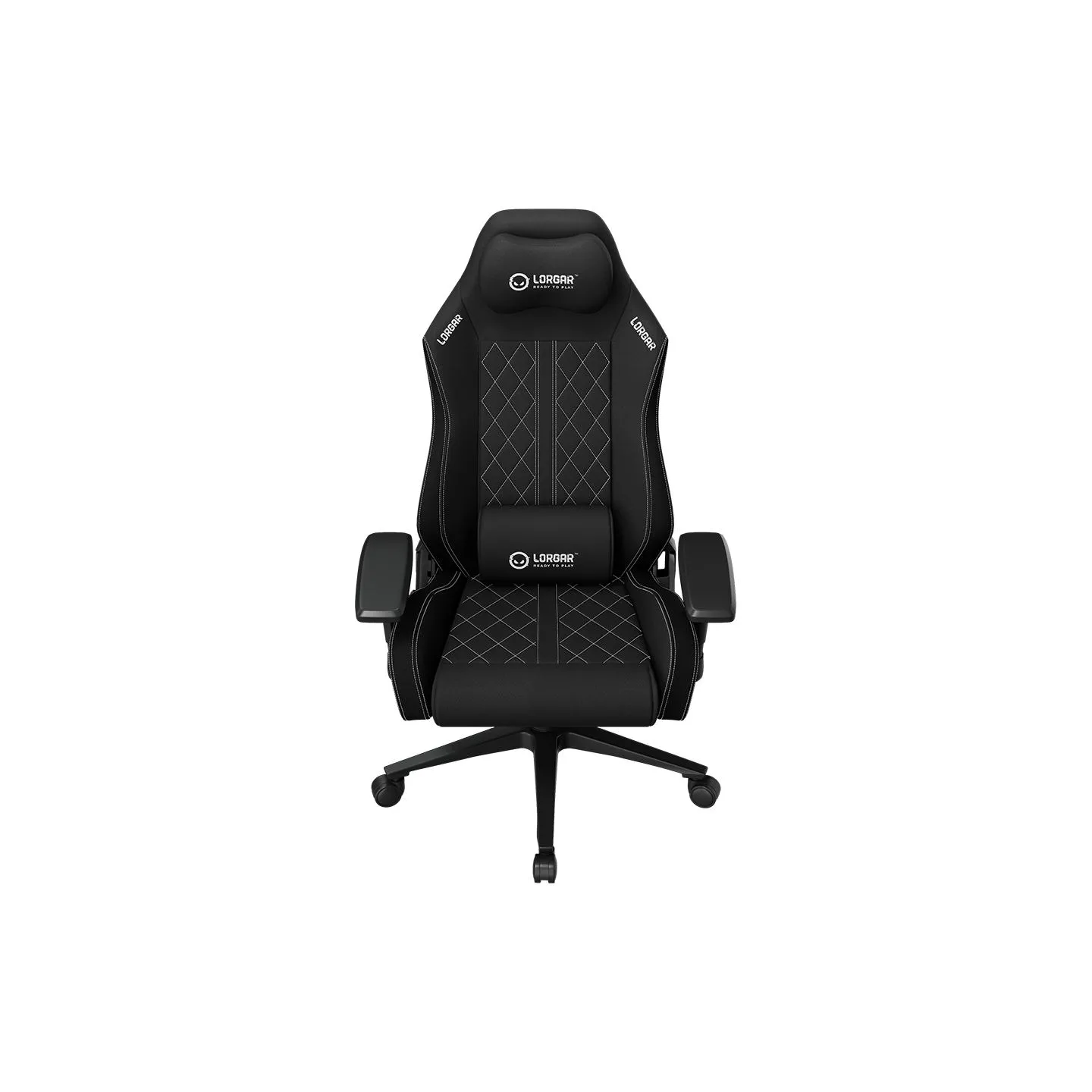 Lorgar CHA41, Ergonomic Gaming Chair Advanced, premium anti-stain fabric, Black/white