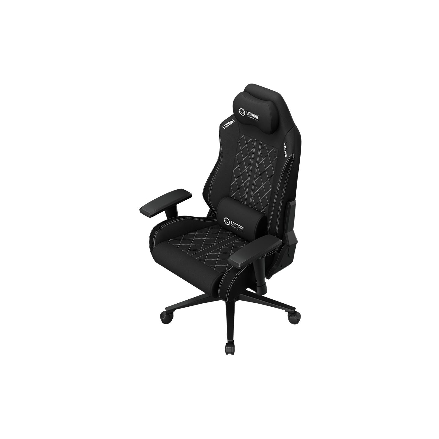Lorgar CHA41, Ergonomic Gaming Chair Advanced, premium anti-stain fabric, Black/white