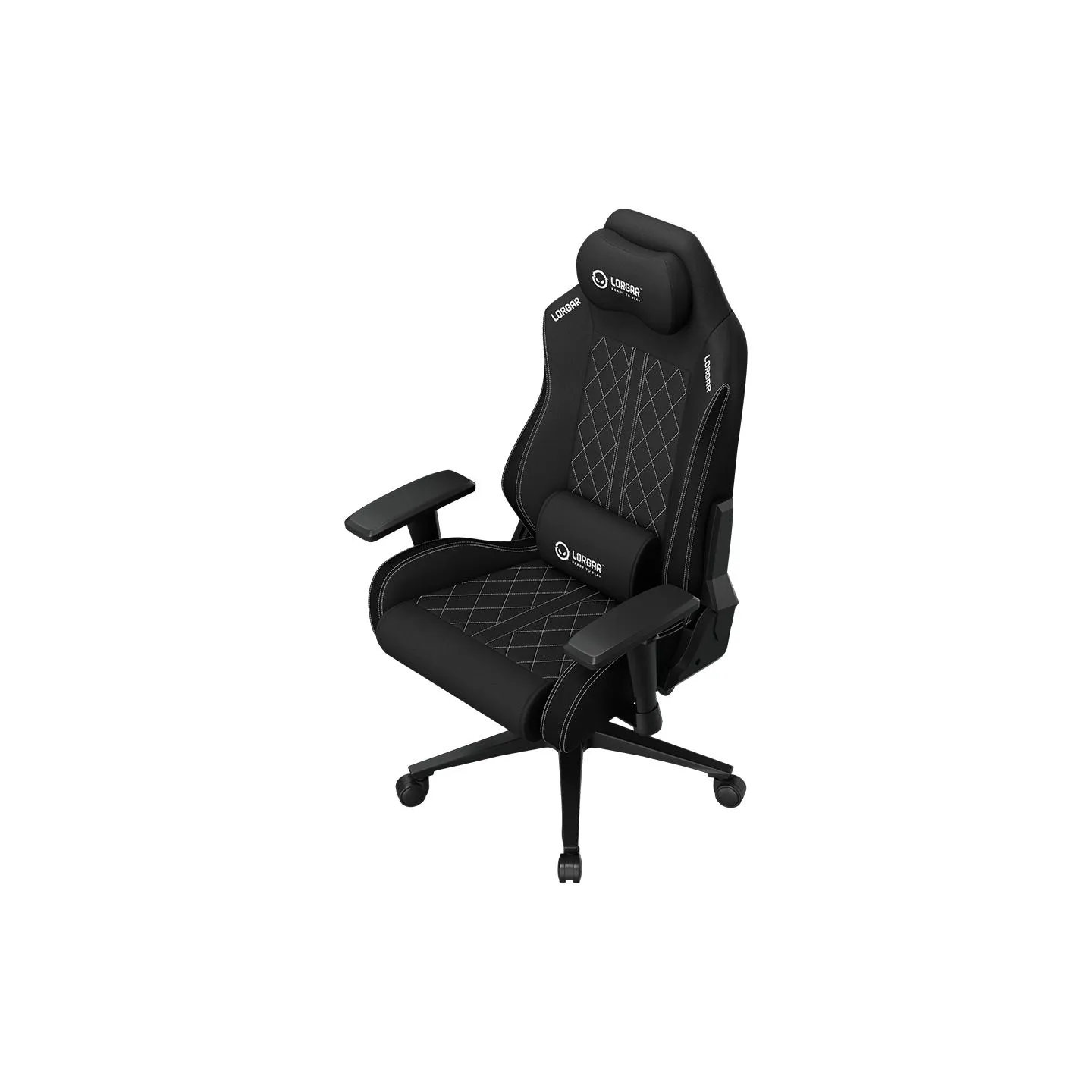 Lorgar CHA41, Ergonomic Gaming Chair Advanced, premium anti-stain fabric, Black/white