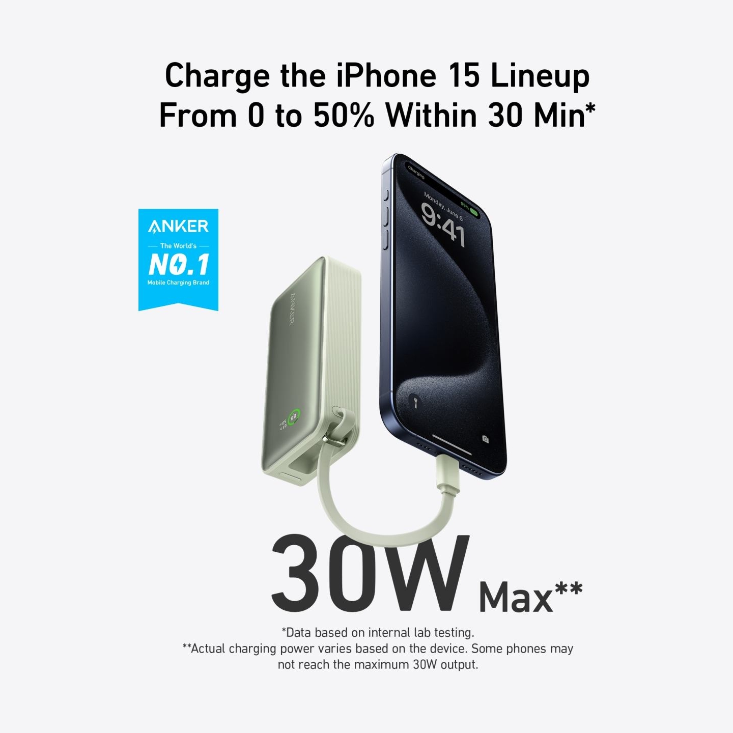 Anker 545 Nano Power Bank | A1259G61 | 10000 mAh | Green