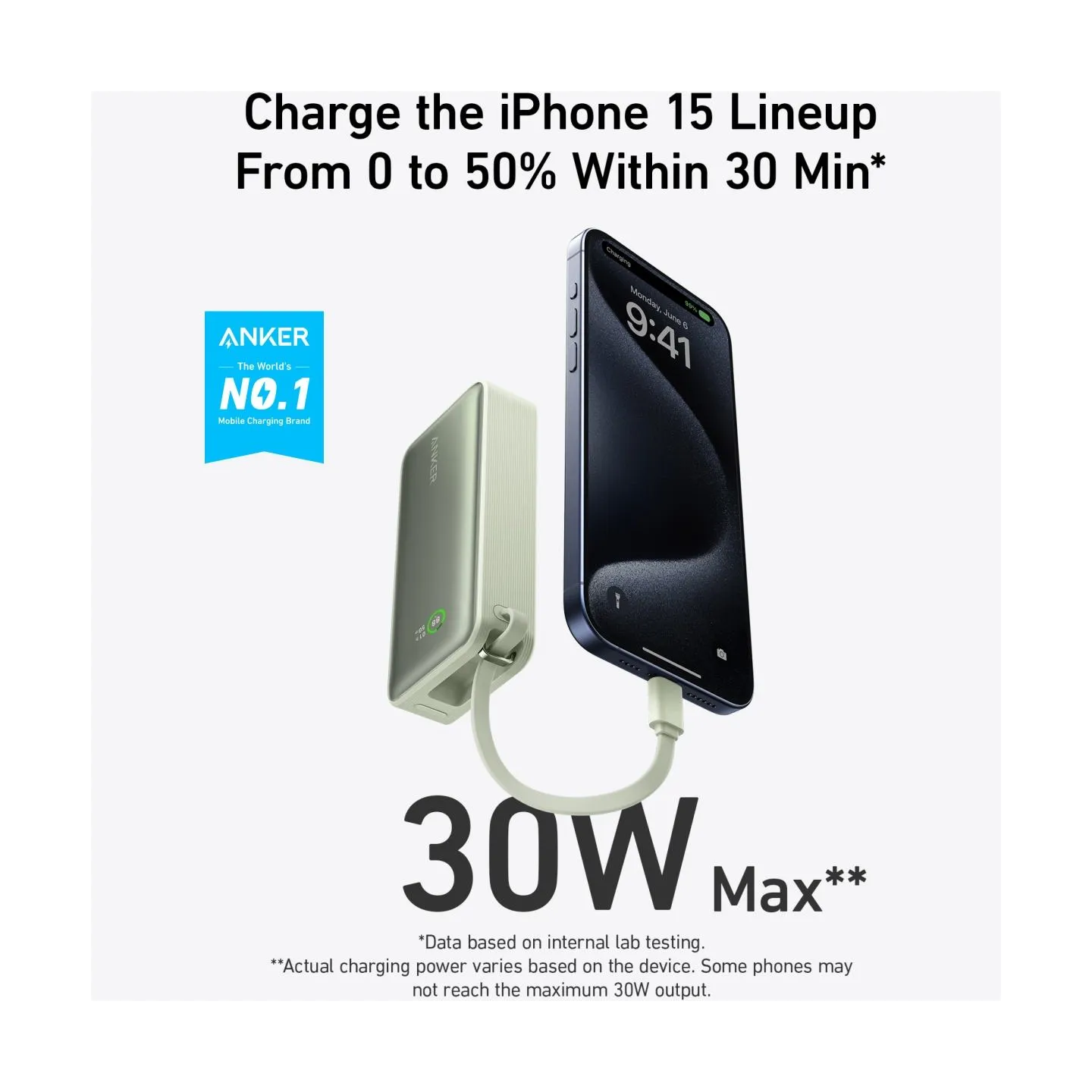 Anker 545 Nano Power Bank | A1259G61 | 10000 mAh | Green