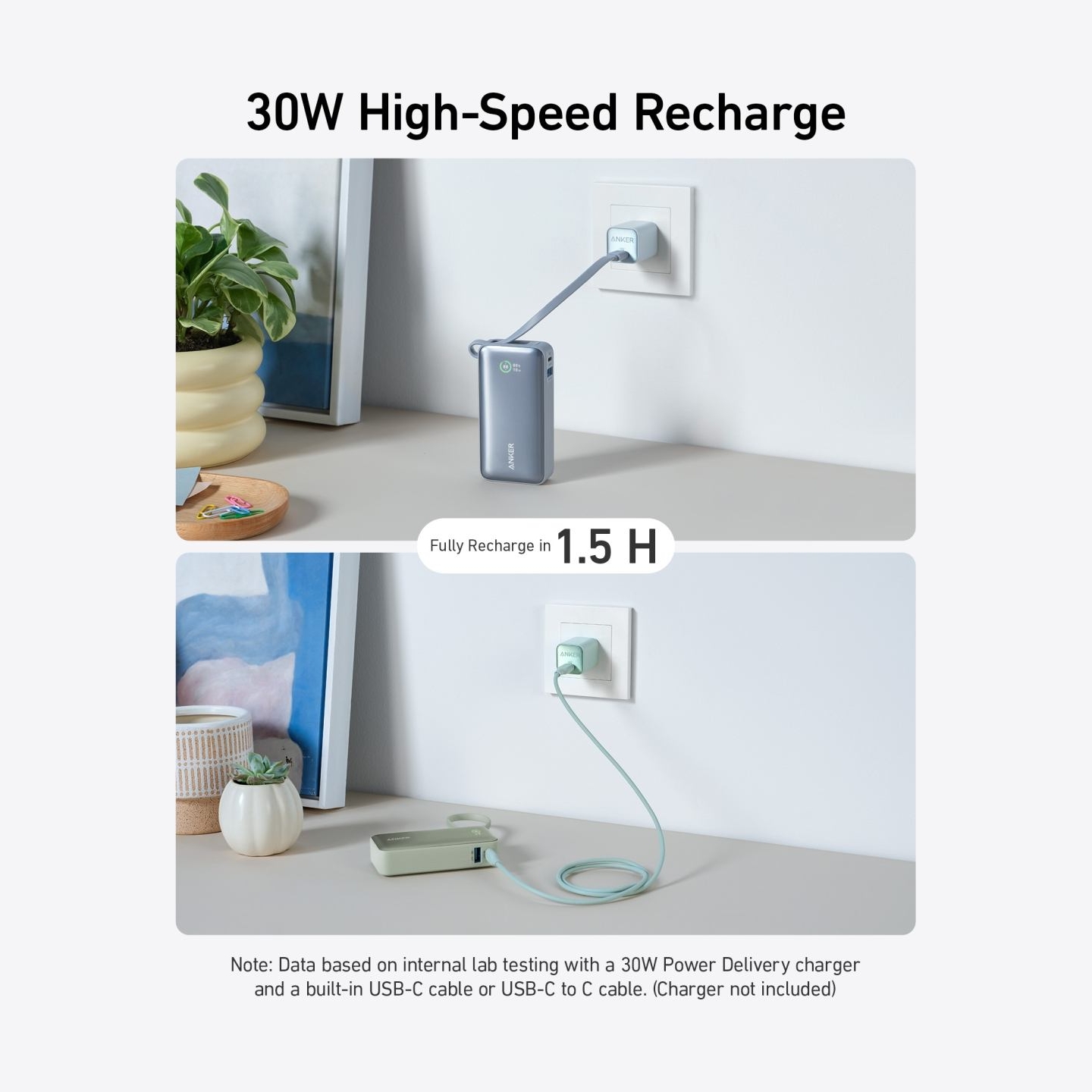 Anker 545 Nano Power Bank | A1259G61 | 10000 mAh | Green
