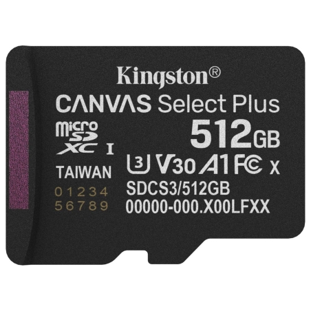 Kingston MEMORY MICRO SDXC 512GB UHS-I/SDCS3/512GBSP KINGSTON