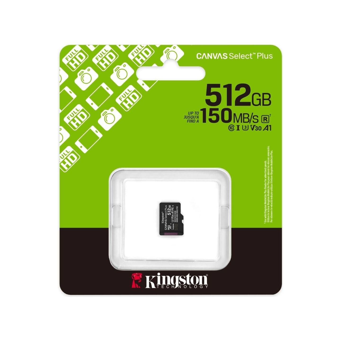 Kingston MEMORY MICRO SDXC 512GB UHS-I/SDCS3/512GBSP KINGSTON