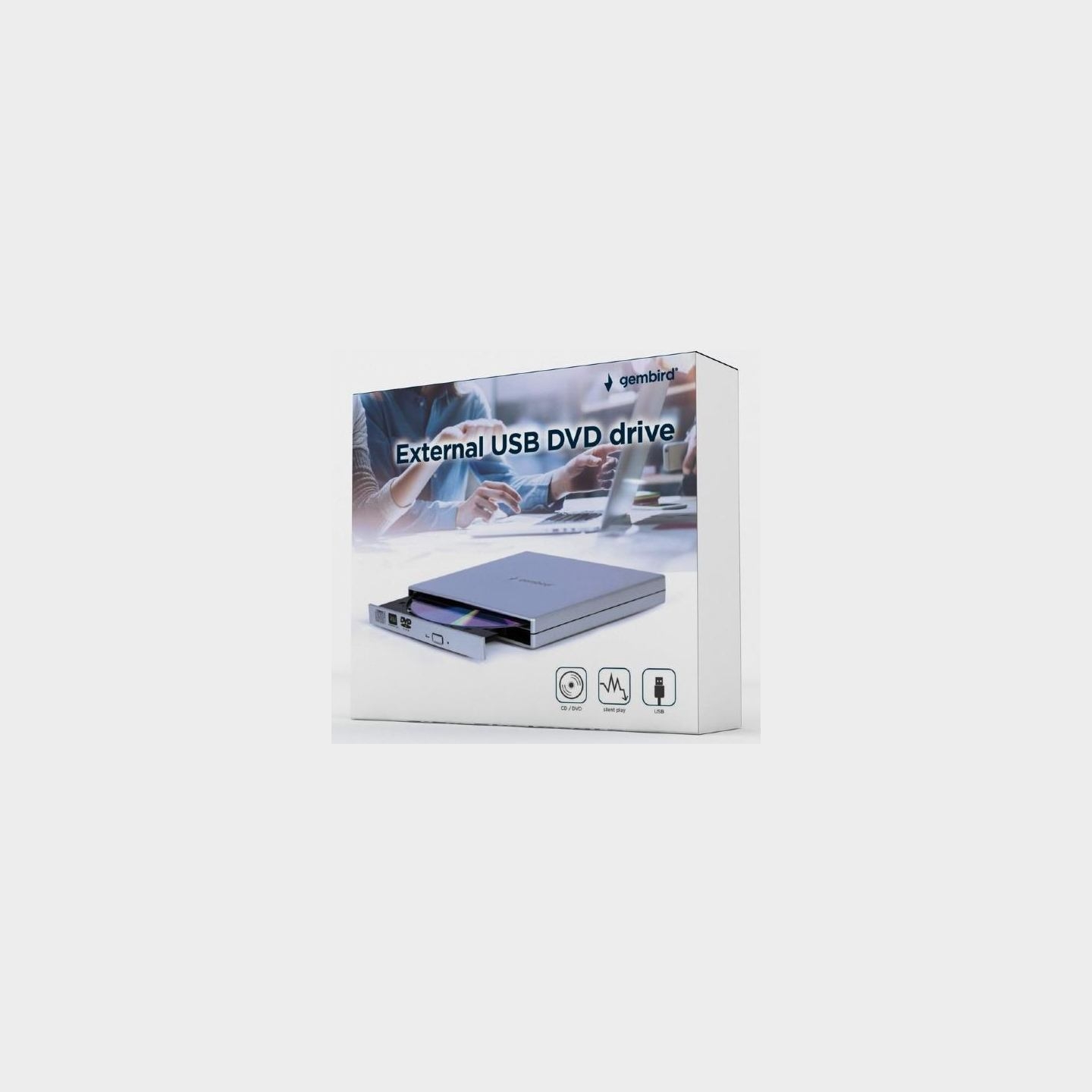 Gembird External USB DVD drive silver