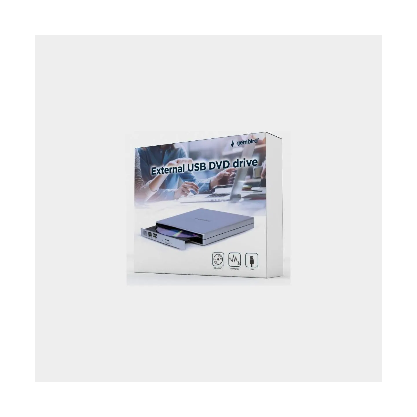 Gembird External USB DVD drive silver