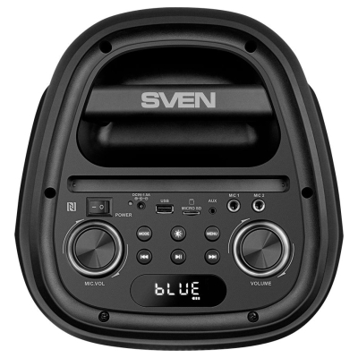 Sven Speaker SVEN PS-800, black (100W, TWS, Bluetooth, FM, USB, microSD, LED-display, 4400mA*h)