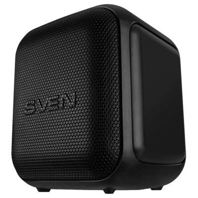 Sven PS-880, black, power output 110W (RMS), TWS, Bluetooth, FM, USB, microSD, LED-display, lithium battery