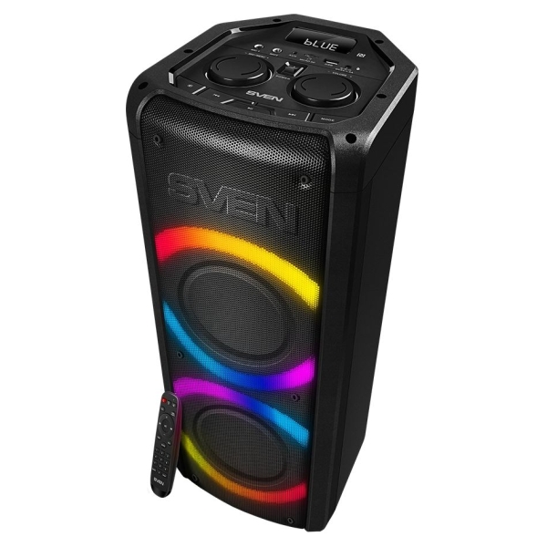 Sven Speaker SVEN PS-710, black (100W, TWS, Bluetooth, FM, USB, microSD, LED-display, 4400mA*h)